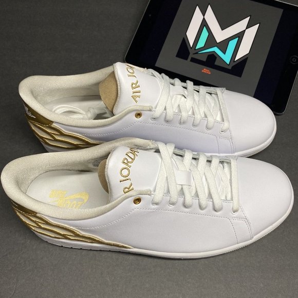 Nike Air Jordan Retro 1 Centre Court Shoes White Gold Brown DQ8577-100 Men’s - Picture 5 of 12